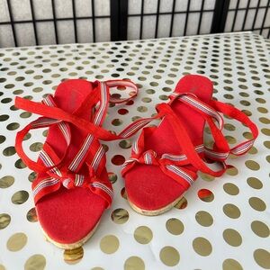 Old navy red wedges